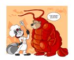  anthro arthropod bear belugatoons chad_(belugatoons) chef chef_costume crustacean decapoda duo eve_(belugatoons) female lobster lobster_costume malacostracan male male/female mammal marine procyonid raccoon spatula tools 