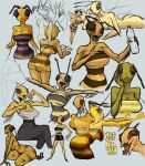  alternate_costume alternate_form antennae_(anatomy) anthro arthropod bee big_butt bottomwear breasts butt cleavage clothed clothing cooking_oil curvy_figure dress duo female hi_res hourglass_figure humanoid hymenopteran insect lena_the_bee mandibles mature_female md34 mother_(lore) oleina pants parent_(lore) pattern_clothing pattern_dress russian_cooking_oil_commercial shirt sketch solo striped_body striped_clothing striped_dress stripes sweater tank_top tight_clothing tight_dress topwear wings yellow_body yellow_clothing yellow_dress yellow_skin 
