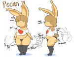  &lt;3 :&gt; anthro balls big_butt black_clothing black_footwear black_panties black_socks black_underwear brown_hair brown_tail bulge bunsandnoble butt chubby_male clothing drawing drawing_tablet footwear fur genitals girly hair hi_res lagomorph leporid long_socks male mammal model_sheet navel panties pecan_(bunsandnoble) penis rabbit rear_view red_heart scut_tail shirt short_tail side_view simple_eyes simple_face smile socks solo tail tan_body tan_ears tan_fur thick_thighs topwear underwear white_clothing white_shirt white_topwear 