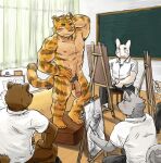  absurd_res anthro art_class balls bear biceps blush canid canine canis casual_nudity detailed_background drawing embarrassed erection feet felid flaccid fur genitals group hi_res humanoid_feet humanoid_genitalia humanoid_hands humanoid_penis kemono lagomorph leporid male mammal modelling muscular muscular_anthro muscular_male nipples nude nude_model nude_modelling pantherine pecs penis plantigrade pubes public public_humiliation public_masturbation public_nudity rabbit royalsobatya school socialpoint stripes tiger toes wolf 