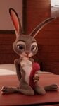  absurd_res animal_dildo animal_sex_toy anthro bellumnsfw dildo disney equine_dildo female hi_res huge_filesize judy_hopps lagomorph leporid mammal nipples nude rabbit sex_toy solo solo_focus teasing tongue tongue_out zootopia 