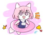  animal_humanoid anthro canid canid_humanoid canine canine_humanoid chibi clothing fan_character female fox fox_humanoid fur hair hi_res humanoid mammal mammal_humanoid pink_body pink_fur pink_hair shantohru shanty solo swimwear 