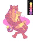  3:4 anthro breasts cheetah disney duo felid feline female genitals kii_catano licking male male/female mammal nude officer_fangmeyer on_lap pantherine personal_grooming pussy simple_background sitting_on_lap tail tail_hug tggeko tiger tongue tongue_out zootopia 