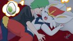  absurd_res anthro cinderace dream duo egg eyewear female generation_8_pokemon glasses green_hair hair hi_res human humanoid interspecies male mammal nintendo pokemon pokemon_(species) pokemon_egg pokephilia sleeping trainer whygenamoon 