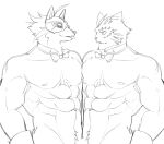  abs absurd_res anthro blep bow_tie canid canine crossover duo felid fox hi_res leopard lifewonders live_a_hero male male/male mammal mask muscular muscular_anthro muscular_male nipples ose_(tas) pantherine pecs pecs_frottage pu94_d1de4c shirtless sketch tokyo_afterschool_summoners tongue tongue_out vulpecula 