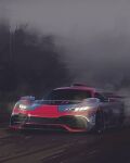 andrew_mytro car cloud cloudy_sky glowing highres mercedes-amg_one mercedes-benz motion_blur motor_vehicle no_humans official_art original second-party_source sky spoiler_(automobile) sports_car tree vehicle_focus 