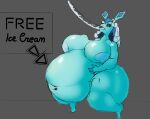  absurd_res anthro belly big_belly big_breasts big_butt bloated breasts butt eeveelution feeding_tube female generation_4_pokemon glaceon hi_res hyper hyper_belly inflation katyon medical_instrument nintendo nipples pokemon pokemon_(species) scientific_instrument solo thick_thighs three-quarter_view 