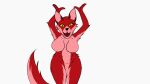  animated anthro breasts canid canine dancing digital_drawing_(artwork) digital_media_(artwork) female fox fur hi_res little_scarlet_rose looking_at_viewer mammal nude scarlet(little_scarlet_rose) smile solo tail 