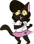  2016 alpha_channel anthro barefoot bottomwear brown_body brown_ears brown_fur brown_hair brown_tail brown_tuft button_(fastener) cat_tail cheek_tuft clothing colored dancing digital_drawing_(artwork) digital_media_(artwork) domestic_cat facial_tuft feet felid feline felis female fluffy fluffy_tail fur hair happy long_tail mammal open_mouth open_smile pink_bottomwear pink_clothing pink_inner_ear pink_skirt pink_tongue prick_ears shirt simple_background skirt smile solo tail tongue topwear transparent_background tuft whiskers white_clothing white_shirt white_topwear 