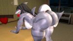  3d_(artwork) anthro bent_over big_butt blush breasts bubble_butt butt curvy_figure digital_media_(artwork) female fish flower flower_in_mouth hair hi_res huge_butt inside kyleroo looking_at_viewer marine muscular nude petruz_(copyright) plant presenting presenting_hindquarters requiem_shark rose_(flower) rose_in_mouth shark shark_(petruz) side_boob smile solo source_filmmaker teeth thick_thighs tiger_shark voluptuous wide_hips yellow_eyes 