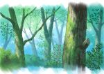  branch bush calligraphy_brush_(medium) dappled_sunlight day forest hariken leaf nature no_humans original painting_(medium) plant scenery sunlight traditional_media tree tree_shade 