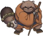  asian_clothing brown_body brown_fur canid canine clothing dragon_quest dragon_quest_monsters dragon_quest_monsters:_the_dark_prince east_asian_clothing eyes_closed footwear fur humanoid_hands japanese_clothing mammal official_art raccoon_dog ronin_raccoon sandals solo square_enix tanuki unknown_artist weapon 