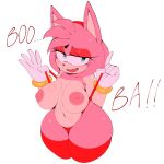  accessory alpha_channel amy_rose anthro breasts clothing digital_media_(artwork) eulipotyphlan female fur gloves green_eyes hair handwear hedgehog hi_res looking_at_viewer mammal nipples pink_body sega simple_background sinrizuki solo sonic_the_hedgehog_(series) transparent_background 