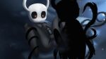  absurd_res animal_humanoid anthro anus arthropod arthropod_humanoid balls big_penis black_body blush cracked cracks duo embarrassed erection genitals glowing glowing_eyes hi_res hollow_knight horn humanoid insect lazyisopod lying male male/male nude on_back penis protagonist_(hollow_knight) shade_(hollow_knight) shadow_creature spread_legs spreading team_cherry tentacles tentacles_around_legs 