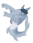  anal anal_insertions anthro candy chubby_bunny dessert fish food girly hi_res male marine marshmallow shark shark_tail sketchingerrror_(artist) solo 