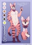  absurd_res anthro fur gesture green_eyes hi_res hybrid hyena lombax looking_at_viewer male mammal model_sheet muscular orange_body orange_fur paws pointing pointing_up ratchet_and_clank red_body red_fur sharp_teeth simple_background solo sony_corporation sony_interactive_entertainment striped_body striped_fur stripes teeth tiengo tiengo_(character) toony white_body white_fur 