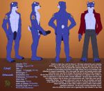  anthro bear behind_the_lens big_penis blue_body blue_fur erection fur genitals germees lightdevil male mammal model_sheet penis solo tchall turnaround webcomic 