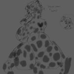  absurd_res anthro big_breasts big_butt breasts butt female foxeyewitch giraffe giraffid hi_res horn long_tongue mammal ossicone small_bikini solo thick_thighs tongue wide_hips 
