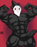  abs absurd_res anthro areola athan_the_monster avian balls barazoku biceps big_balls big_muscles big_penis biped deltarune flexing_bicep flexing_both_biceps genitals hi_res huge_muscles huge_penis male muscular muscular_anthro muscular_male nipples nude pecs penis simple_background solo swatchling triceps undertale_(series) vein veiny_muscles veiny_penis 