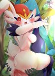  anthro anthro_on_anthro anthro_penetrated anthro_penetrating anthro_penetrating_anthro anus big_breasts big_butt black_clothing black_legwear black_stockings blush bodily_fluids breasts butt cinderace clothing duo female female_penetrated forest forest_background fur generation_8_pokemon genital_fluids hi_res inteleon legwear legwear_only male male/female male_penetrating male_penetrating_female mostly_nude nature nature_background nintendo one_eye_closed open_mouth penetration penile penile_penetration penis_in_pussy plant pokemon pokemon_(species) prrrrrrmine pussy_juice scut_tail sex short_tail stand_and_carry_position standing standing_sex stockings stockings_only tail teeth tree vaginal vaginal_penetration white_body white_fur white_tail 