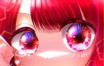  1girl arima_kana bob_cut cherrycat crying hand_on_own_face inverted_bob light_blush looking_at_viewer oshi_no_ko red_eyes red_hair solo tears 