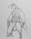  abs antennae_(anatomy) anthro arthropod balls bee big_balls big_penis erection genitals graphite_(artwork) greyscale hi_res huge_penis humanoid_genitalia humanoid_penis hymenopteran insect lewd_bunnie male monochrome muscular muscular_anthro muscular_male nipples nude pecs pencil_(artwork) penis simple_background solo traditional_media_(artwork) white_background wings 