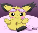  anus eyewear female generation_2_pokemon genitals goggles mammal mouse murid murine nintendo pichu pichu90 pink pokemon pokemon_(species) presenting presenting_pussy pussy rodent scarf solo sparkette_pichu spiky-eared_pichu 