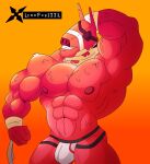  abs animate_inanimate anthro bandage bandaged_arm bandaged_neck camelid clothing epic_games eye_patch eyewear fortnite fur hand_behind_head jockstrap living_pinata llama lonefox1332 lt._john_llama male mammal muscular muscular_anthro muscular_male nipples pecs pinata pink_body pink_fur pink_nipples pinup pose smile smirk solo tufted_fur underwear vein veiny_muscles 