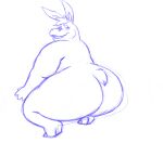  2013 animated anthro big_butt butt common_hippopotamus dancing female hair hippopotamid hoppopotamus_(the_wuzzles) huge_butt hybrid kazecat lagomorph leporid mammal nude obese obese_anthro obese_female overweight overweight_anthro overweight_female rabbit rabbit_ears shaking_butt short_playtime solo tail twerking 