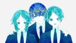  3others alternate_costume androgynous another&#039;s bad_source highres housekinokuni landofthelustrous looking_at_viewer multiple_others phosphophyllite shoulder 