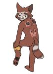  brown_body brown_fur butt clothed clothing digital_media_(artwork) fur guardians_of_the_galaxy hair hi_res looking_back male mammal marvel nate_foster nude pawpads paws procyonid raccoon rear_view rocket_raccoon simple_coloring solo underwear 