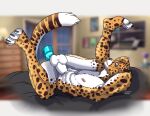  anal anal_penetration animal_genitalia anthro balls big_balls cheetah dildo dildo_in_ass dildo_insertion felid feline flaccid genitals hi_res male mammal object_in_ass penetration penis prostate prostate_stimulation sex_toy sex_toy_in_ass sex_toy_insertion sheath solo solo_focus 