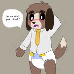  animal_crossing anthro canid canine canis clothed clothing diaper digby_(animal_crossing) domestic_dog hi_res male mammal nintendo padded padding wearing_diaper wereskunk20 