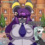  1:1 2023 anthro big_breasts black_body black_eyes black_fur black_hair blush breasts brown_body brown_fur bunnelby clothing digital_media_(artwork) duskull ear_piercing eeveelution english_text eyewear female first_person_view freckles fur galarian_form galarian_zigzagoon generation_2_pokemon generation_3_pokemon generation_6_pokemon generation_8_pokemon glasses goth group hair hi_res huge_breasts imminent_sex looking_at_viewer luneiumbreon_(mintyspirit) male male/female mintyspirit money multicolored_hair nerd nintendo piercing pokemon pokemon_(species) purple_hair red_sclera regional_form_(pokemon) school school_uniform text umbreon uniform watermark white_body white_fur wide_hips 