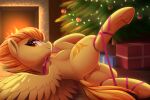  2023 animal_genitalia animal_pussy anus butt christmas christmas_tree cutie_mark digital_media_(artwork) equid equine equine_genitalia equine_pussy female feral friendship_is_magic genitals gift hasbro hi_res holidays mammal my_little_pony pegasus plant pussy ribbons solo spitfire_(mlp) thebatfang tree wings wonderbolts_(mlp) 