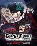  asta_(black_clover) black_clover:_sword_of_the_wizard_king black_lightning black_skin body_markings colored_skin conrad_leto demon_boy demon_horns demon_wings dot_pupils duel electricity electrokinesis english_text eye_contact frown green_eyes green_hair grey_hair headband highres horns jewelry key_visual looking_at_another male_focus movie_poster multicolored_hair necklace netflix official_art open_mouth promotional_art red_eyes royal_robe serious short_hair split-color_hair takeda_itsuko wings 
