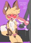  &lt;3 anthro blush bodily_fluids collar danio_1 degradation dirty_talk duo enjoying feral genital_fluids hi_res knot leaking_precum leash looking_pleasured male male/male misgendering precum saliva saliva_string sweat 