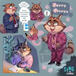  anthro cigarette clothing comic crystal_ice domestic_cat felid feline felis hi_res illumination_entertainment jerry_(sing) logo male mammal necktie rubber_band sing_(movie) smoking suit text 