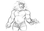  2023 absurd_res anthro barazoku bedroom_eyes belly body_hair claws clay_calloway_(sing) clothed clothing digital_media_(artwork) felid front_view fur greyscale grin hair happy_trail hi_res holding_object illumination_entertainment lion looking_at_viewer male mammal mane mature_male midriff monochrome musclegut muscular muscular_male narrowed_eyes navel nipples pantherine pecs portrait seductive shower_head simple_background sing_(movie) sketch slightly_chubby smile solo standing three-quarter_portrait topless underwear underwear_only usurpthem water wet white_background 