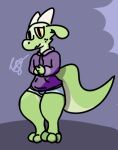  ambiguous_gender anthro big_butt boy_shorts butt clothing cyan_melody freckles green_body green_scales hi_res hoodie horn kobold moss_the_kobold nervous scales scalie solo sweatshirt tail thick_tail thick_thighs topwear underwear wide_hips yellow_eyes 