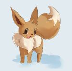  ambiguous_gender brown_body brown_fur canid canine discocci eevee feral fur generation_1_pokemon hi_res looking_at_viewer mammal nintendo open_mouth pokemon pokemon_(species) quadruped shadow simple_background solo tail white_background 