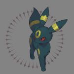  angry angry_eyes black_body black_ears black_eyes black_fur black_paws black_tail circle_(marking) dark_body dark_ears dark_eyes dark_fur dark_paws dark_tail ear_markings eeveelution facial_markings feral forehead_markings fur generation_2_pokemon gold_markings grey_background head_markings looking_aside markings nintendo pokemon pokemon_(species) ramssa red_sclera shaded simple_background solo tail umbreon yellow_markings 