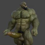  abs antaresmultiverse balls body_hair chest_hair fangs genitals green_body green_skin humanoid humanoid_pointy_ears male muscular muscular_humanoid muscular_male nipples orc pecs penis pubes solo teeth vein veiny_penis 
