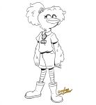  amphibia_(series) anne_boonchuy anthro avian beak bird boots clothed clothing croxovergoddess disney feathered_wings feathers female footwear hair hi_res ponytail simple_background solo teenager winged_arms wings young 