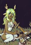  acerola_(artist) anthro antlers bikini blood bodily_fluids clothing corpse deer deltarune duo female hi_res horn male mammal new_world_deer noelle_holiday reindeer swimwear undertale_(series) 