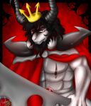  ambysweetdragon arthropod asgore_(underfell) bovid caprine goat hornet humanoid hymenopteran insect male mammal muscular muscular_male pecs solo undertale undertale_(series) vespid wasp 