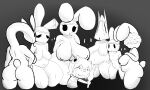  animal_crossing animal_humanoid anthro big_breasts breasts bunsandnoble butt chubby_female coco_(animal_crossing) eyelashes female group gyroid hand_on_breast hi_res holding_object humanoid lagomorph lagomorph_humanoid long_neck mammal mammal_humanoid monochrome navel nintendo nipples nude rabbit_ears rear_view scut_tail short_tail tail thick_thighs torch villager_(animal_crossing) 