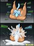  absurd_res al_gx anthro balls big_breasts big_butt big_penis blue_body bodily_fluids breasts brown_body butt celes_(celes_the_whim) comic cum cum_inside duo ejaculation female generation_1_pokemon generation_5_pokemon genital_fluids genitals hi_res huge_penis legendary_pokemon male male/female mew_(pokemon) nintendo penetration penis pokemon pokemon_(species) shiny_pokemon spanish_text tail text whimsicott 