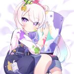  1girl airani_iofifteen airani_iofifteen_(1st_costume) bad_source dakimakura_(object) highres hololive hololive_indonesia pillow solo 