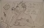  ambiguous_clothing amongus craig_(rotmg) female graphite_(artwork) hi_res humanoid looking_at_viewer monochrome oryx_the_mad_god_(rotmg) pencil_(artwork) realm_of_the_mad_god_exalt solo sprite text traditional_media_(artwork) 